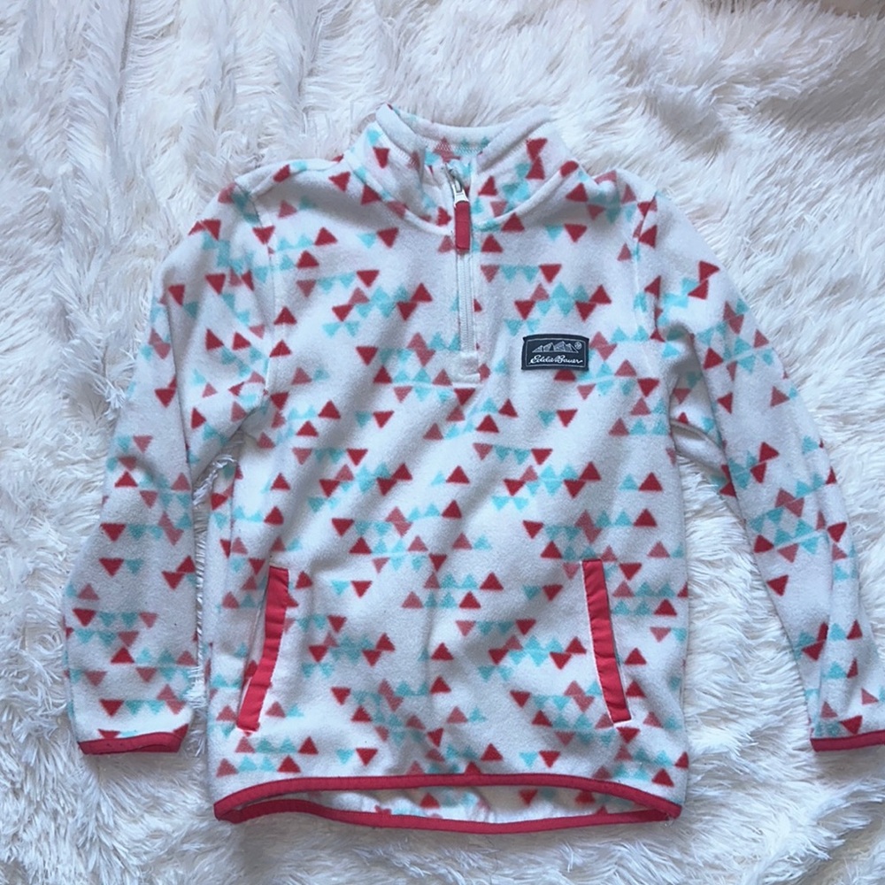 Colorful Geometric Fleece Pullover